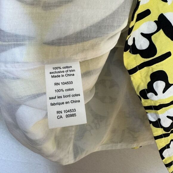 Nanette Lepore Beaded Cutout Dress Yellow Geo Floral Print 4 - Picture 4 of 5